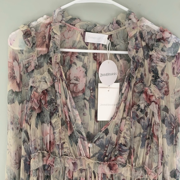 🔥Reduced $30!🔥Zimmermann Jasper Blouse Top BNWT 0/US4 - Picture 3 of 14